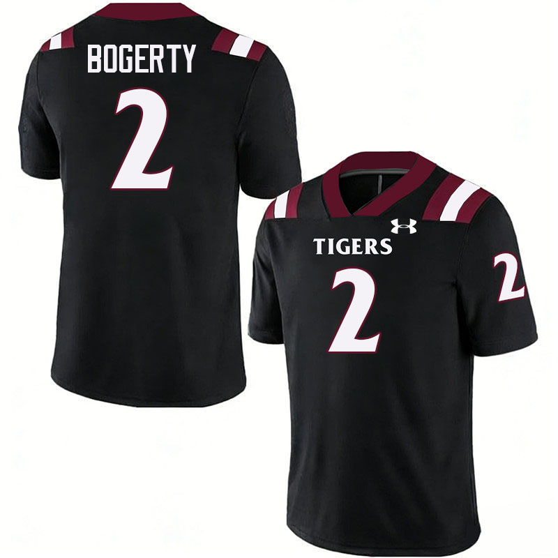 Texas Southern Tigers #2 Isaiah Bogerty College Football Jersey,Uniforms Stitched-Black